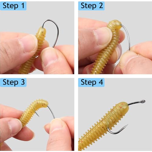 200pcs Barbless Fishing Hooks Kit for Carp, Bass, Trout, Fly Tying & Bait Rigs