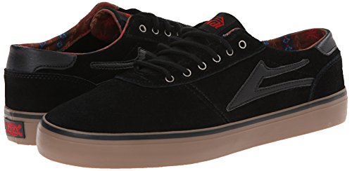 Lakai Men's Manchester Lean-M, Black/Gum Suede, 5.5 M US