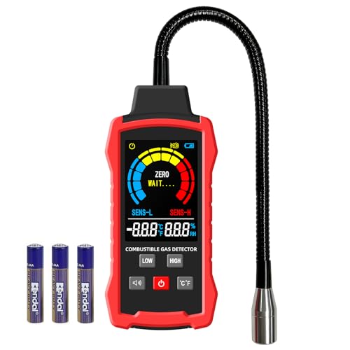 Natural Gas Detector, Gas Leak Detector with 11-Inch Gooseneck, Locating The Source of Propane, Natural Gas, Methane, LPG and Combustible Gas Leak for Home and RV