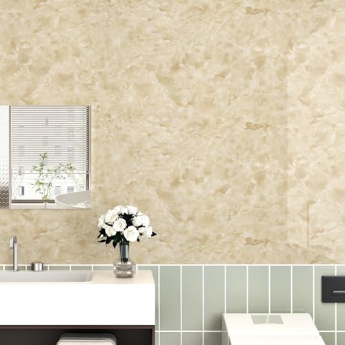 Beige Marble Contact Paper for Countertops Beige Marble Peel and Stick Wallpaper Removable Waterproof Countertop Contact Paper for Cabinets Kitchen Vinyl Wrap Counter Top Covers 15.7"¡¿78.7"