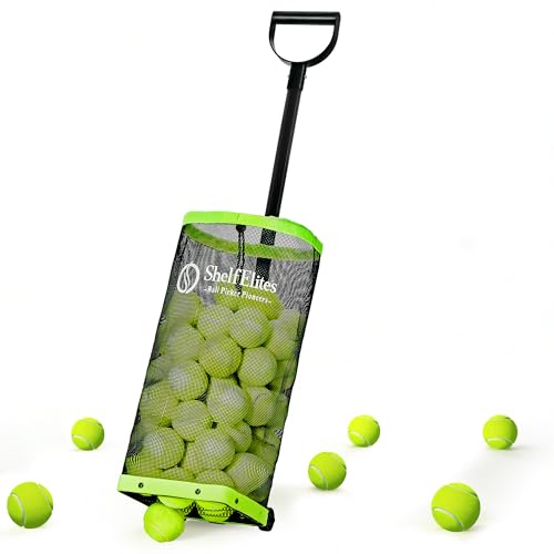 Large Portable Tennis Ball Hopper & Pickleball Basket - Foldable Cart
