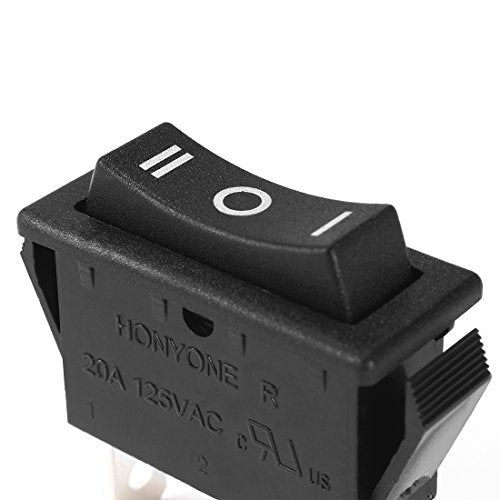 3 Position Boat Rocker Switch - On/Off/On, 20A/125V, 22A/250V