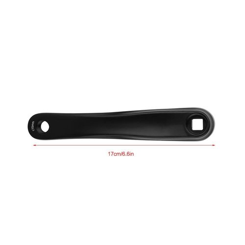 Bnineteenteam 170mm Crank Arm Aluminum Alloy Left Hand Crank Arm Replacement Accessory for Mountain Road Bike(Black-)