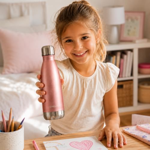 Insulated Stainless Steel Water Bottle - 12oz Rose Gold