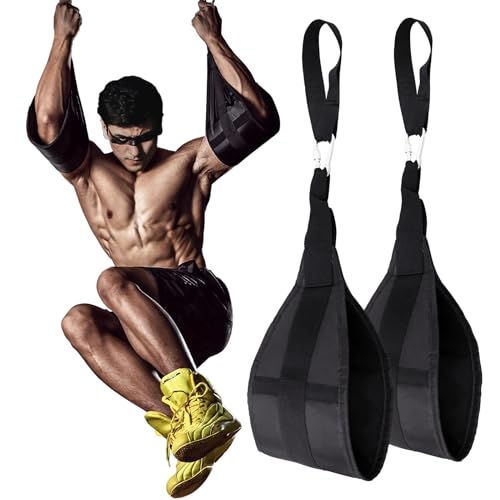 Hanging Ab Straps for Pull Up Bar - Black Gym Ab Sling Straps