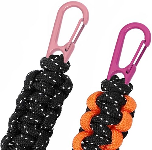 Small Zinc Alloy Spring Clips - Light Pink & Rose Red, 8PCS