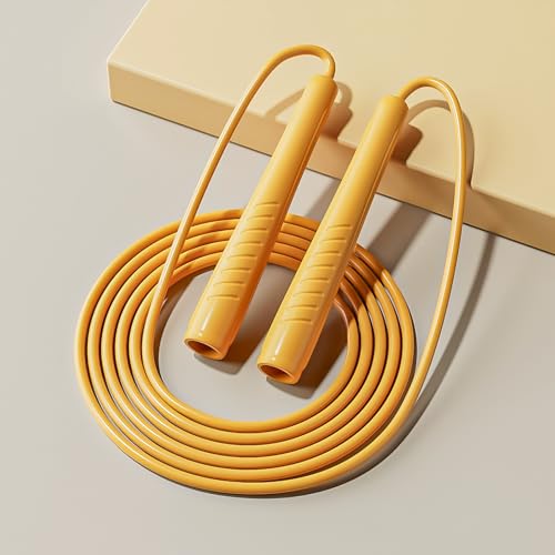 Adjustable Kids Jump Rope with PVC Rope - Yellow
