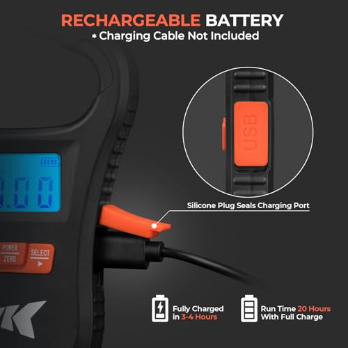 USB Rechargeable Fishing Scale with Lip Gripper - 65 lb Capacity
