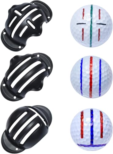 Golf Ball Alignment Marking Tool Set - 8 Pack with Permanent Markers