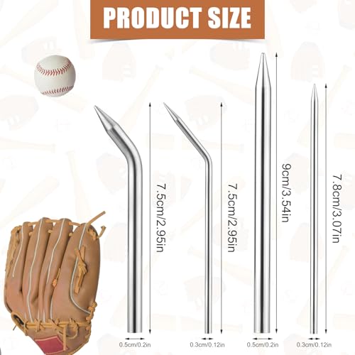 Baseball Glove Lacing Needles - 4pcs Stainless Steel Set