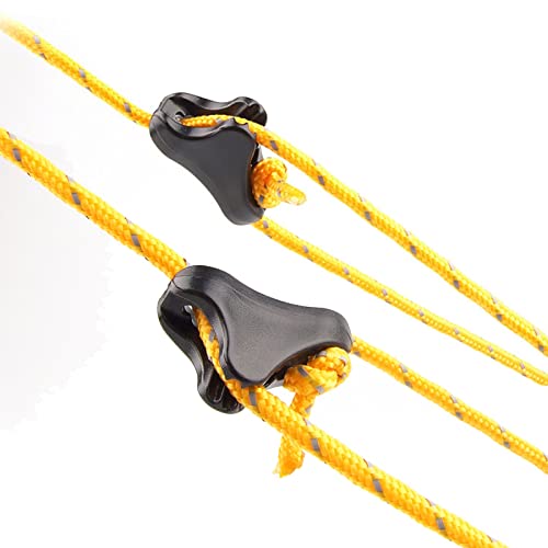 12-Pack Ultralight Guyline Tensioners - Black Small (1-2.5mm)
