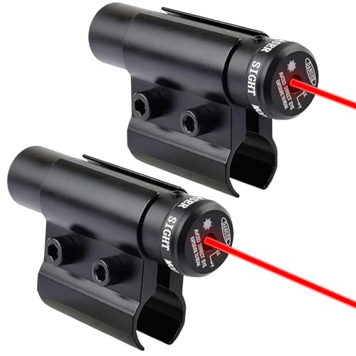 Compact Red Dot Laser Sight with Barrel Clamp Mount - 2 Pack