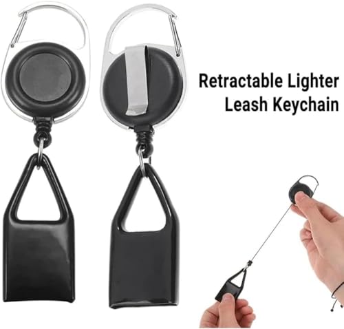 Retractable Lighter Clip Set - 2Pcs Anti-Lost Belt Leash