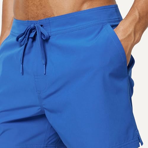 Men's Swim Board Shorts - 5" Length, Medium, Blue