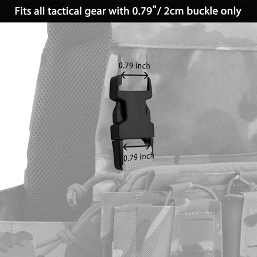 1'' Quick Side Release Buckle for Tactical Vest & Backpack - Black