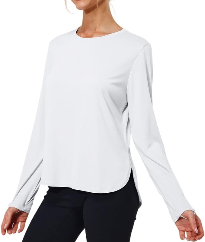Skiennix Women's UV Protection Shirt - SPF UPF 50+ Long Sleeve Rash Guard for Hiking & Running