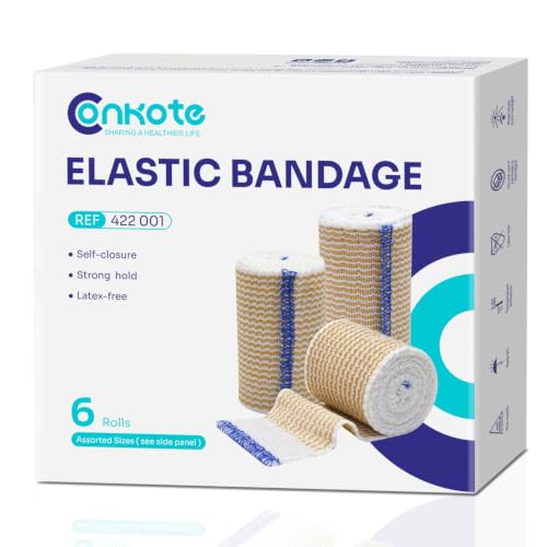 Compression Bandage Wrap - 6 Pack of Assorted Sizes