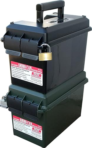 50-Caliber Ammo Can - Heavy-Duty O-Ring Seal, Black