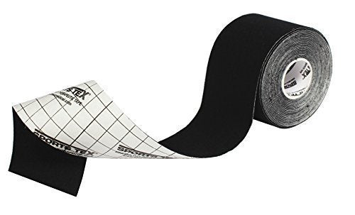 Kinesiology Tape - Black, 5cm x 5M, Hypoallergenic, 1 Count