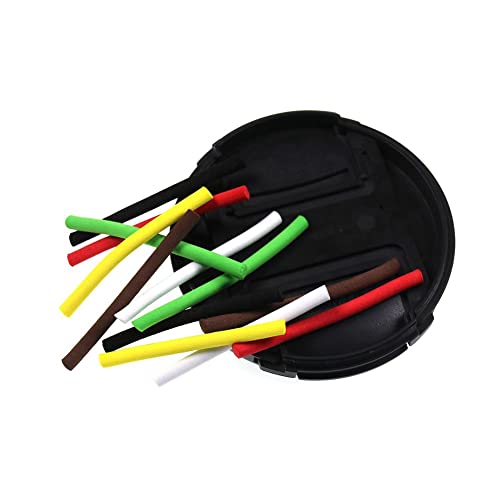 18PC Fly Tying Foam Cylinder Set - 3 Sizes, 6 Colors Combo