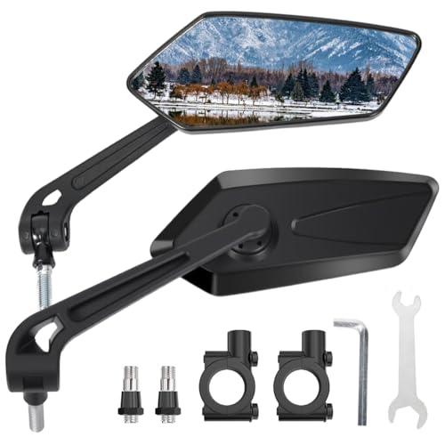 ptiysta Universal Bike Mirror - 360° Rotating Handlebars Side View