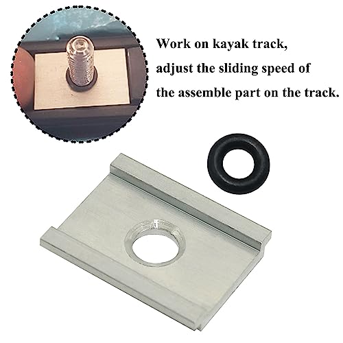 12Pcs Kayak Adapter Plates and O-Rings for Track Mounts - Marine Accessories
