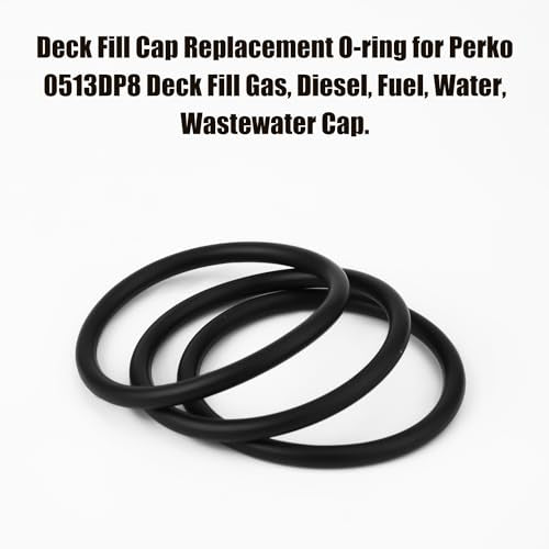 Boat Armor Filler Cap O-Rings - 1.5 Inch Rubber Seal Gaskets (3-Pack)