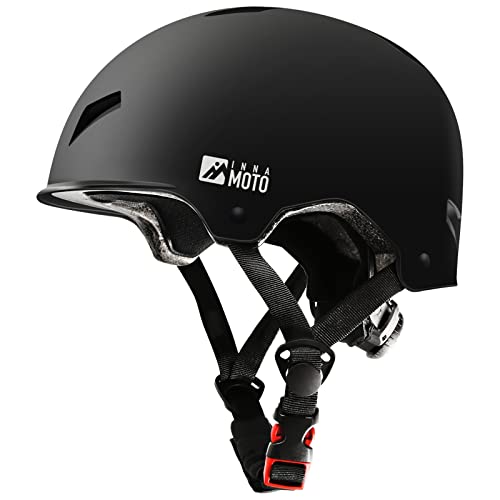 Adjustable Skateboard Helmet for Adults & Kids - Medium 54-58cm Black