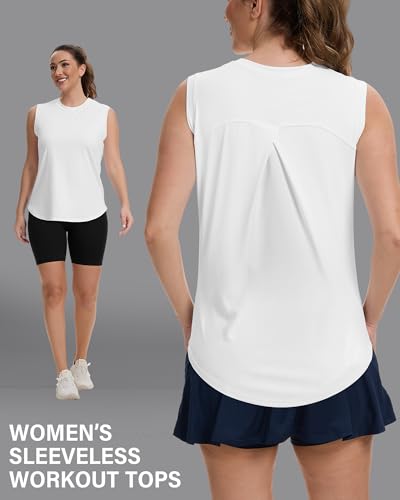 Women's Sleeveless Workout Tops - Breathable Athletic Tank - Medium