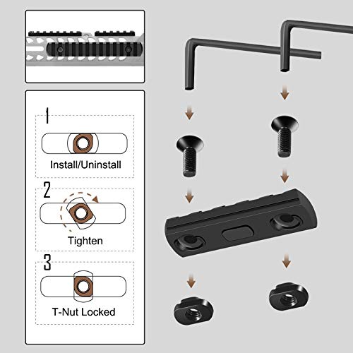 Aluminum Picatinny Accessory Rail Set with T-Nuts & Screws