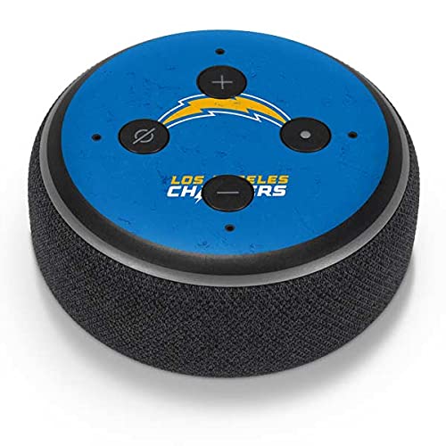 NFL Los Angeles Chargers Decal Skin for Amazon Echo Dot 3 - Distressed Design