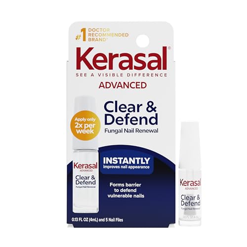 Kerasal Clear & Defend Fungal Nail Renewal Kit 0.13 oz + 5 Files - Clear + Defend