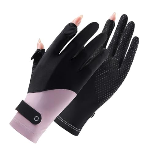 Full Finger UV Protection Gloves - Breathable Sun Shield for Women - Black