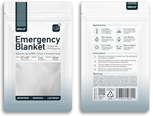 Emergency Survival Blankets - 6 Pack for Winter Preparedness