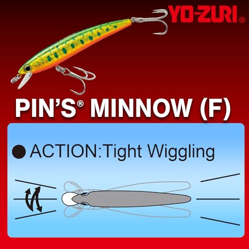 Yo-Zuri Pins Minnow Floating Diver Lure - Silver/Black, 2.75 Inch