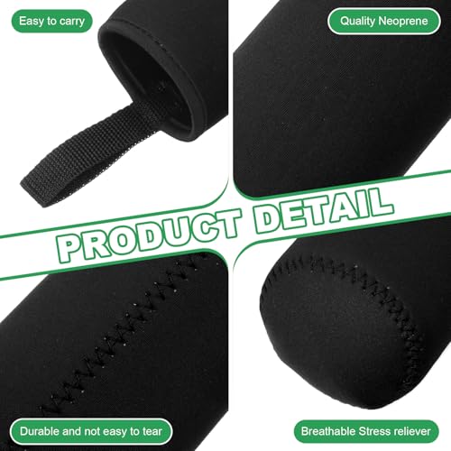 uxcell 2pcs Neoprene Water Bottle Sleeve 18.5 oz Insulated Carrier Bag Black