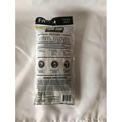12 CT Firm Grip Vinyl Gloves
