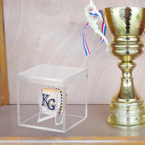 Clear Acrylic Championship Ring Display Case - 2.1 Inch Cube - 1 Pack