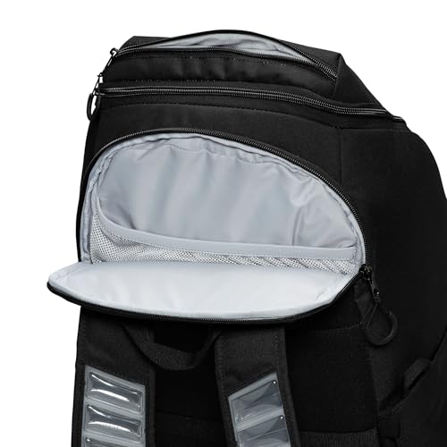 Varsity Elite Backpack - Expandable Side Pocket - Black/Silver