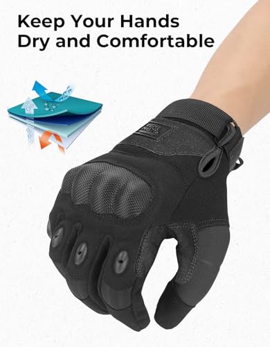 Tactical Touchscreen Gloves for Men - Motorcycle & Sports Use