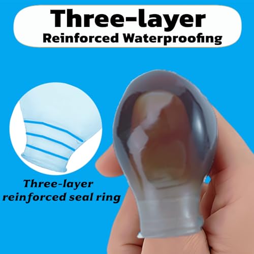 Waterproof Finger and Toe Covers - 4-Piece Set in Blue