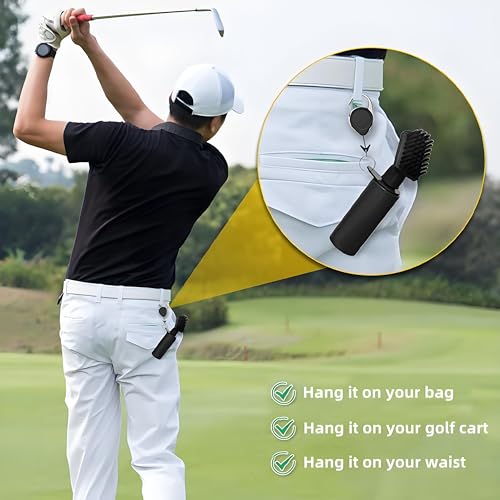 Golf Club Cleaner Brush with Water Spray Bottle - 7.5 Inches