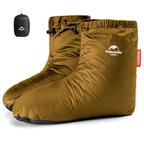 Windhike Brown Small Down Sleeping Booties for Camping & Indoor Use