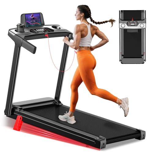 Foldable Treadmill for Home - 3-in-1 Walking Pad with Incline - Silver Black1