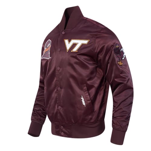 NCAA Men's Classic Chenille Satin Jacket - Virginia Tech Hokies - X-Large