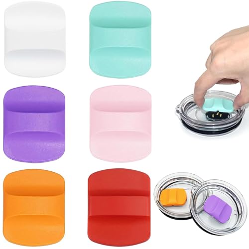 6 Pack Magnetic Slider Replacement Lids - Purple, White, Red, Orange, Teal, Pink