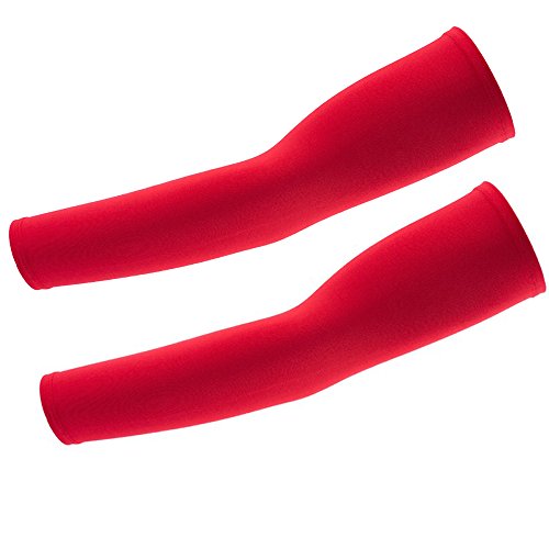 UV Block Cool Arm Sleeve - Red Cycling Sun Protection
