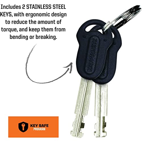 Kryptonite Keeper Bike U-Lock 4" x 10" Long Shackle, Anti-Theft Security, Mounting Bracket Included