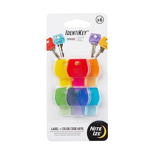 Color Coded ID Key Labels - Nite Ize IdentiKey Covers, 6 Pack