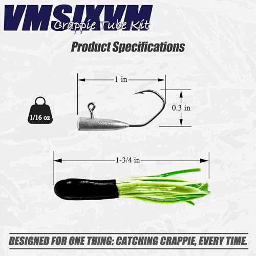 165 Pcs Tube Lure Jig Heads Kit for Bass Crappie Neons – VMSIXVM A1-165 Pcs